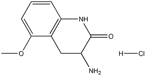 3-Amino-5-methoxy-3,4-dihydroquinolin-2(1H)-one hydrochloride Struktur