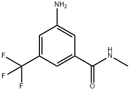 3-amino-N-methyl-5-(trifluoromethyl)benzamide Struktur