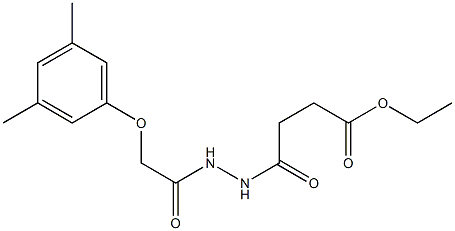 ethyl 4-{2-[(3,5-dimethylphenoxy)acetyl]hydrazino}-4-oxobutanoate Struktur