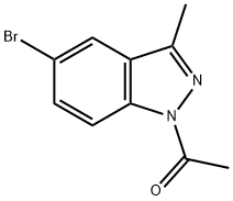 1-(5-bromo-3-methyl-1H-indazol-1-yl)-ethanone Struktur