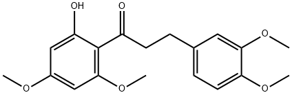 2'-hydroxy-3,4,4',6'-tetremethoxy dihydrochalcone Struktur