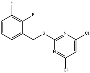 4,6-DICHLORO-2-[(2,3-DIFLUOROBENZYL)THIO]PYRIMIDINE(WXG00547) Struktur