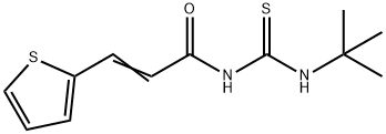 N-[(tert-butylamino)carbonothioyl]-3-(2-thienyl)acrylamide Struktur