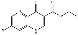 7-Chloro-1,5-naphthyridine-4-oxo-3-carboxylic acid ethyl ester Struktur