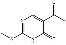 5-acetyl-2-(methylthio)pyrimidin-4(1H)-one Struktur