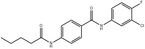 N-(3-chloro-4-fluorophenyl)-4-(pentanoylamino)benzamide Struktur