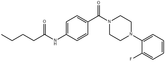 N-(4-{[4-(2-fluorophenyl)piperazin-1-yl]carbonyl}phenyl)pentanamide Struktur