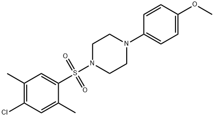 4-{4-[(4-chloro-2,5-dimethylphenyl)sulfonyl]-1-piperazinyl}phenyl methyl ether Struktur