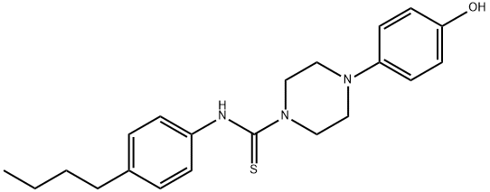 N-(4-butylphenyl)-4-(4-hydroxyphenyl)piperazine-1-carbothioamide Struktur