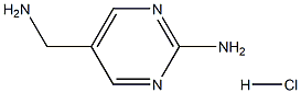 5-(Aminomethyl)pyrimidin-2-amine hydrochloride Struktur