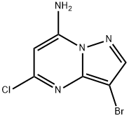 3-bromo-5-chloropyrazolo[1,5-a]pyrimidin-7-amine Struktur