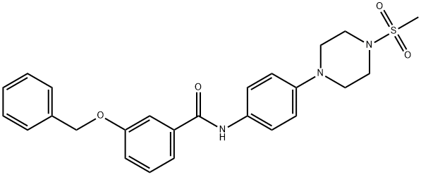 3-(benzyloxy)-N-{4-[4-(methylsulfonyl)piperazin-1-yl]phenyl}benzamide Struktur