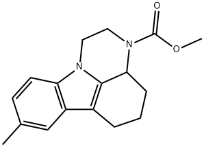 methyl 8-methyl-3a,4,5,6-tetrahydro-1H-pyrazino[3,2,1-jk]carbazole-3(2H)-carboxylate Struktur