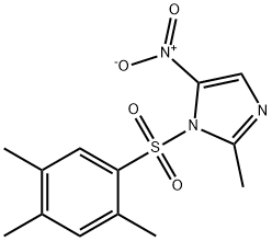 5-nitro-2-methyl-1-[(2,4,5-trimethylphenyl)sulfonyl]-1H-imidazole Struktur