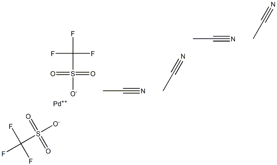 Tetrakis(acetonitrile)palladium(II) Bis(trifluoromethanesulfonate) Struktur