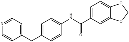 N-[4-(pyridin-4-ylmethyl)phenyl]-1,3-benzodioxole-5-carboxamide Struktur