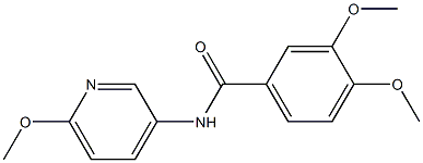 3,4-dimethoxy-N-(6-methoxy-3-pyridinyl)benzamide Struktur