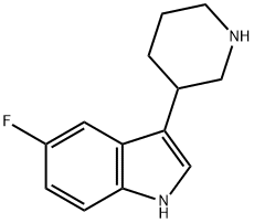 5-fluoro-3-(piperidin-3-yl)-1H-indole Struktur