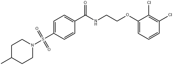 N-[2-(2,3-dichlorophenoxy)ethyl]-4-[(4-methylpiperidin-1-yl)sulfonyl]benzamide Struktur