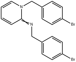 (E)-N-(1-(4-bromobenzyl)pyridin-2(1H)-ylidene)-1-(4-bromophenyl)methanamine Struktur