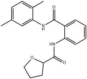 N-{2-[(2,5-dimethylphenyl)carbamoyl]phenyl}tetrahydrofuran-2-carboxamide Struktur