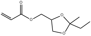 2-Propenoic acid, (2-ethyl-2-methyl-1,3-dioxolan-4-yl)methyl ester
 Struktur