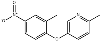 Pyridine, 2-methyl-5-(2-methyl-4-nitrophenoxy)-
 Struktur