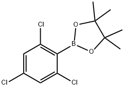 4,4,5,5-tetramethyl-2-(2,4,6-trichlorophenyl)-1,3,2-dioxaborolane Struktur