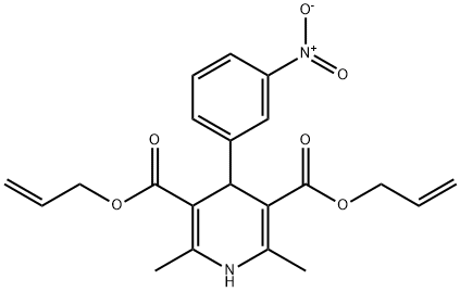 diallyl 2,6-dimethyl-4-(3-nitrophenyl)-1,4-dihydropyridine-3,5-dicarboxylate Struktur