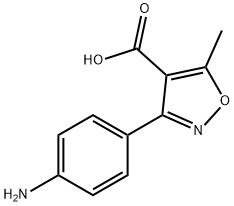 3-(4-aminophenyl)-5-methyl-4-Isoxazolecarboxylic acid Struktur