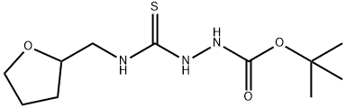 tert-butyl 2-(((tetrahydrofuran-2-yl)methyl)carbamothioyl)hydrazinecarboxylate Struktur