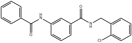 N-(2-chlorobenzyl)-3-[(phenylcarbonyl)amino]benzamide Struktur