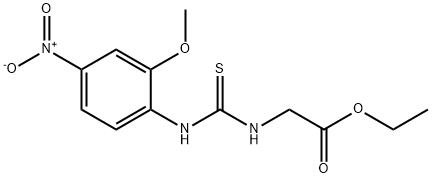 ethyl 2-(3-(2-methoxy-4-nitrophenyl)thioureido)acetate Struktur