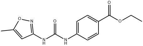 ethyl 4-(3-(5-methylisoxazol-3(2H)-ylidene)ureido)benzoate Struktur