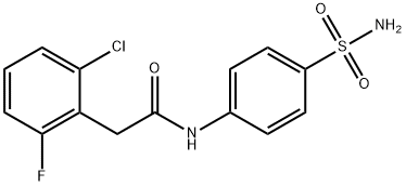 2-(2-chloro-6-fluorophenyl)-N-(4-sulfamoylphenyl)acetamide Struktur