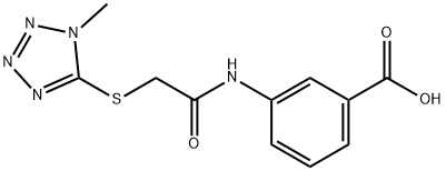 3-({[(1-methyl-1H-tetrazol-5-yl)sulfanyl]acetyl}amino)benzoic acid Struktur