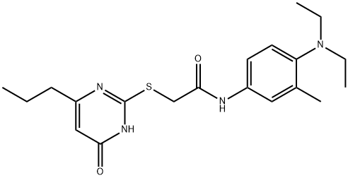 N-[4-(diethylamino)-3-methylphenyl]-2-[(4-hydroxy-6-propylpyrimidin-2-yl)sulfanyl]acetamide Struktur