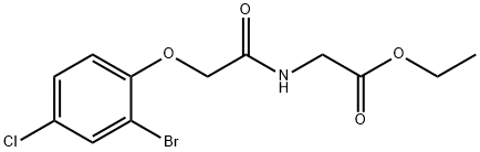 ethyl N-[(2-bromo-4-chlorophenoxy)acetyl]glycinate Struktur