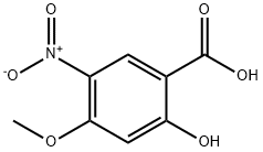 2-Hydroxy-4-methoxy-5-nitro-benzoic acid Struktur