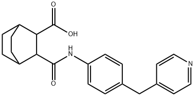 3-((4-(pyridin-4-ylmethyl)phenyl)carbamoyl)bicyclo[2.2.2]octane-2-carboxylic acid Struktur