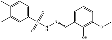 (Z)-N'-(2-hydroxy-3-methoxybenzylidene)-3,4-dimethylbenzenesulfonohydrazide Struktur