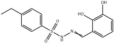 (Z)-N'-(2,3-dihydroxybenzylidene)-4-ethylbenzenesulfonohydrazide Struktur