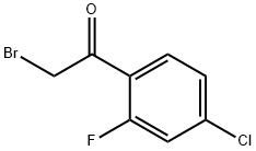 2-bromo-1-(4-chloro-2-fluorophenyl)ethanone Struktur