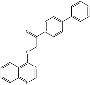 1-(biphenyl-4-yl)-2-(quinazolin-4-ylsulfanyl)ethanone Struktur