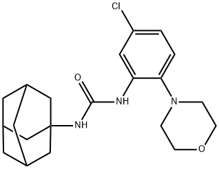 1-[5-chloro-2-(morpholin-4-yl)phenyl]-3-tricyclo[3.3.1.1~3,7~]dec-1-ylurea Struktur