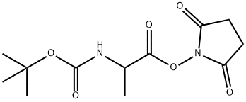 [2-[(2,5-dioxo-1-pyrrolidinyl)oxy]-1-methyl-2-oxoethyl]carbamic acid 1,1-dimethylethyl ester Struktur