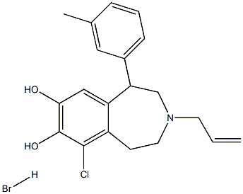 6-Chloro-2,3,4,5-tetrahydro-1-(3-methylphenyl)-3-(2-propen-1-yl)-1H-3-Benzazepine-7,8-diol hydrobromide Struktur