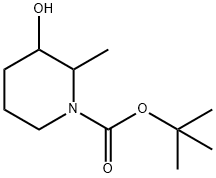 tert-butyl 3-hydroxy-2-methylpiperidine-1-carboxylate Struktur