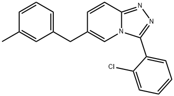 3-(2-Chlorophenyl)-6-(3-methylbenzyl)-[1,2,4]triazolo[4,3-a]pyridine Struktur