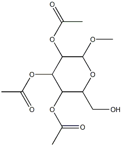 [3,5-diacetyloxy-2-(hydroxymethyl)-6-methoxy-oxan-4-yl] acetate
 Struktur